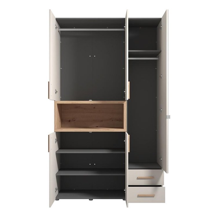 ΝΤΟΥΛΑΠΑ DONALD 3K2F1O h227 CASHMERE/ARTISAN OAK ΧΡΩΜΑ 135x57x227εκ 11014294