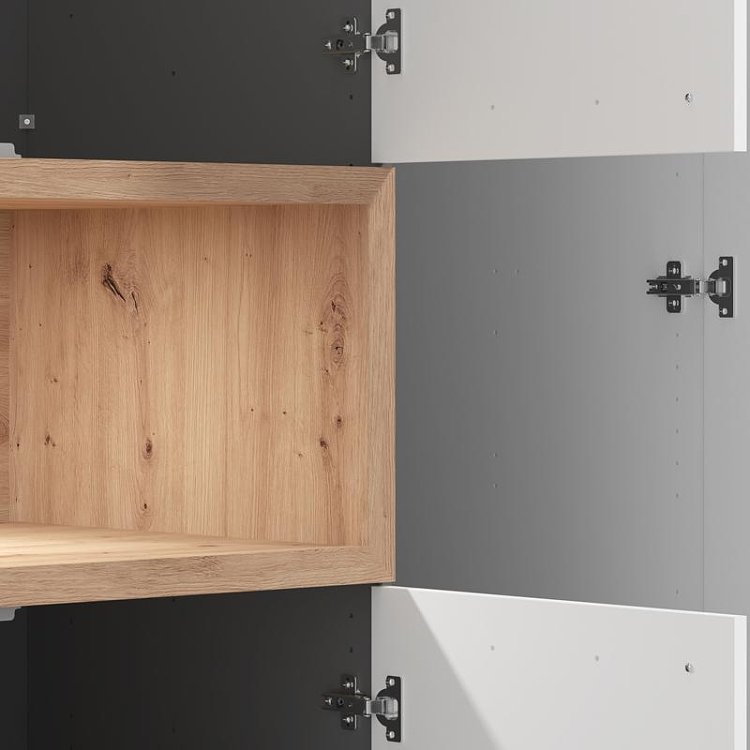 ΝΤΟΥΛΑΠΑ DONALD 3K2F1O h227 ΛΕΥΚΟ/ARTISAN OAK ΧΡΩΜΑ 135x57x227εκ 11014107