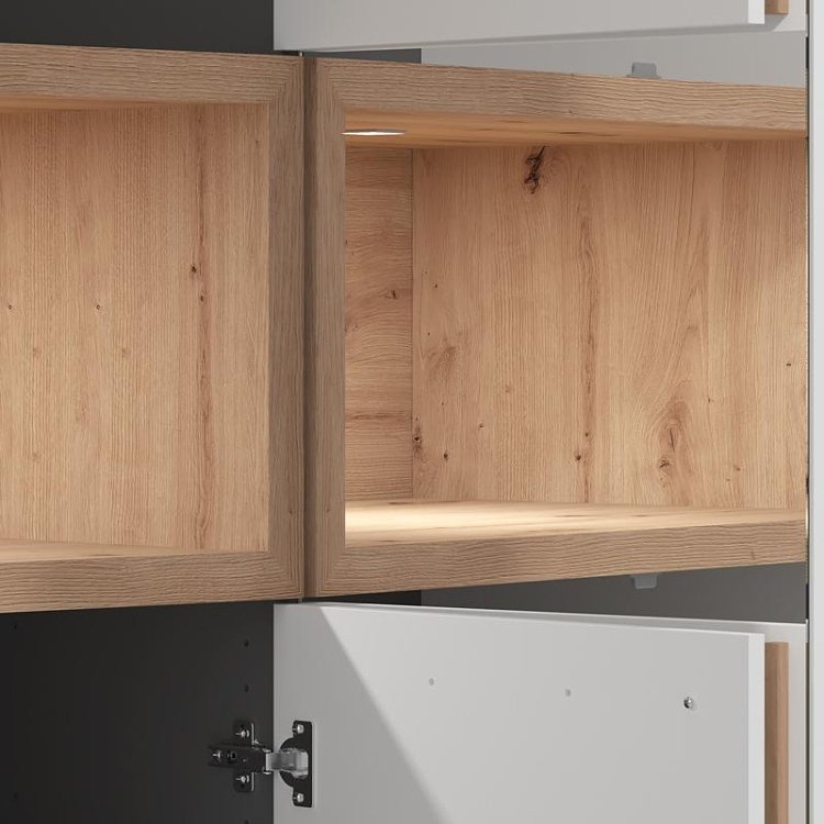 ΝΤΟΥΛΑΠΑ DONALD 4K2F1O h227 ΛΕΥΚΟ/ARTISAN OAK ΧΡΩΜΑ 179x57x227εκ 11014295