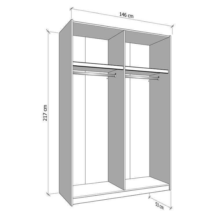 ΝΤΟΥΛΑΠΑ GARD 150 h217 ΛΕΥΚΟ ΧΡΩΜΑ 146x61x218εκ 11013074
