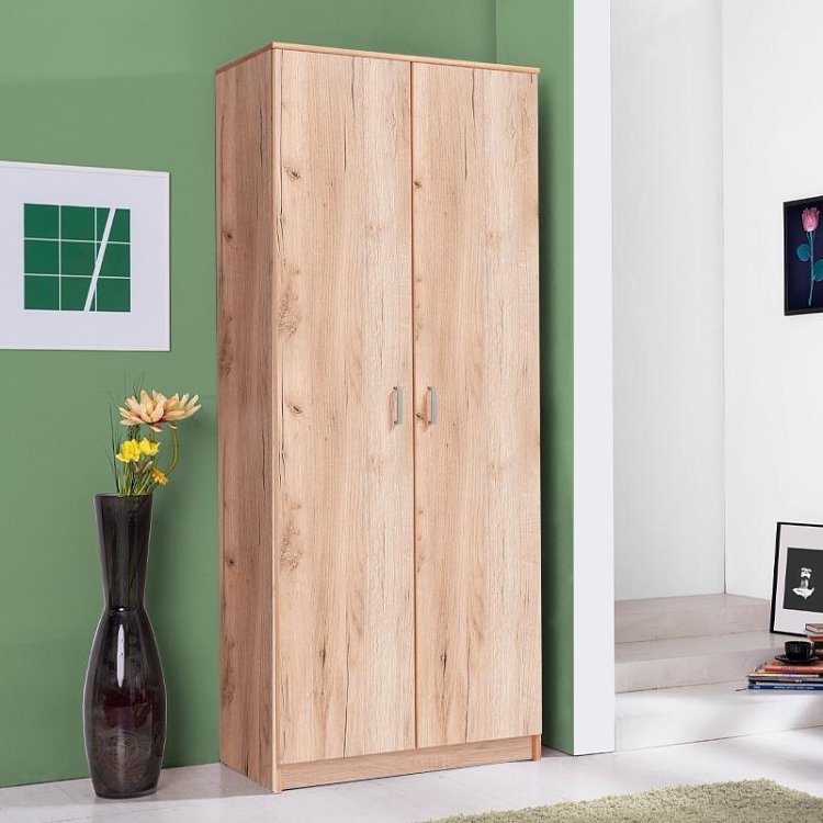 ΝΤΟΥΛΑΠΑ HANA 2Κ GREY OAK 80x52x205εκ 11009044