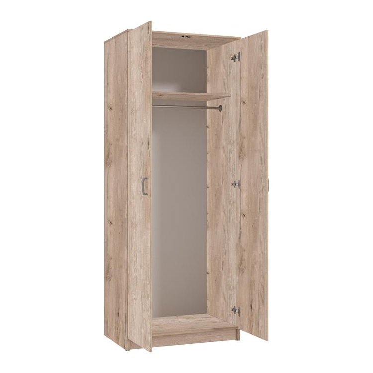 ΝΤΟΥΛΑΠΑ HANA 2Κ GREY OAK 80x52x205εκ 11009044