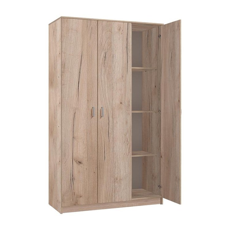 ΝΤΟΥΛΑΠΑ HANA 3K GREY OAK 120x52x205εκ 11009045