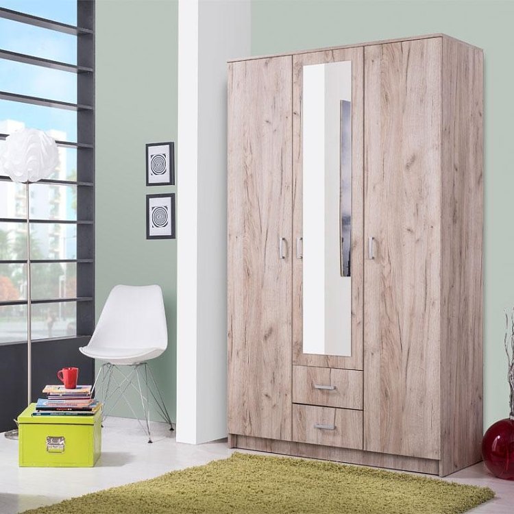 ΝΤΟΥΛΑΠΑ Hana 3Κ2FO GREY OAK 120x52x205εκ 11008713