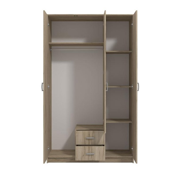 ΝΤΟΥΛΑΠΑ Hana 3Κ2FO GREY OAK 120x52x205εκ 11008713