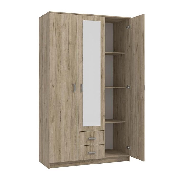 ΝΤΟΥΛΑΠΑ Hana 3Κ2FO GREY OAK 120x52x205εκ 11008713