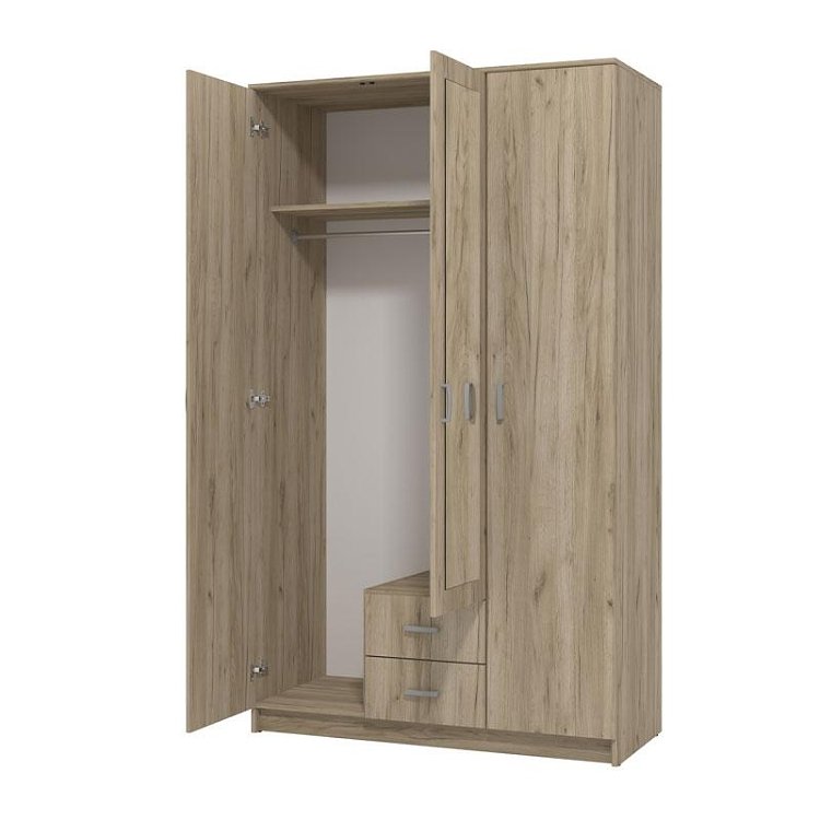 ΝΤΟΥΛΑΠΑ Hana 3Κ2FO GREY OAK 120x52x205εκ 11008713