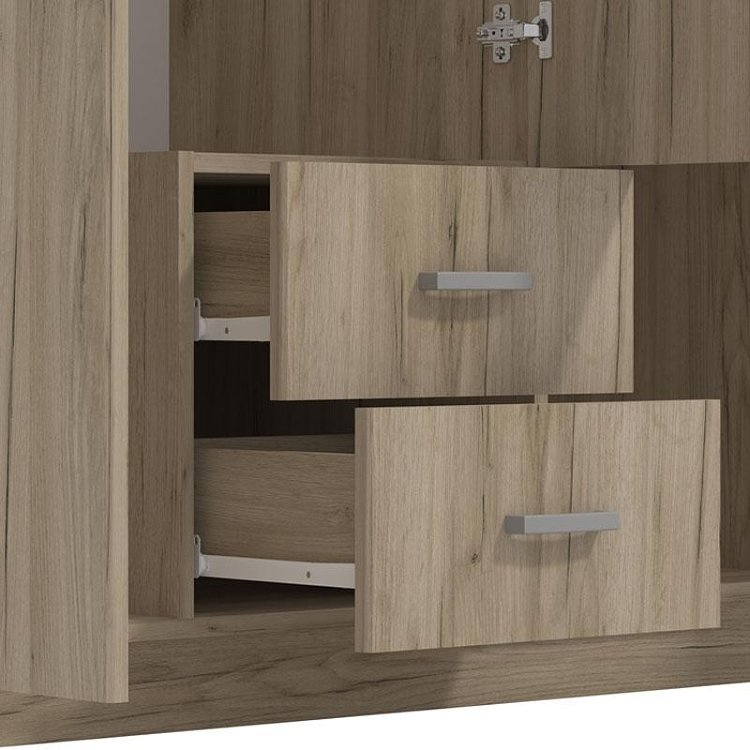 ΝΤΟΥΛΑΠΑ Hana 3Κ2FO GREY OAK 120x52x205εκ 11008713