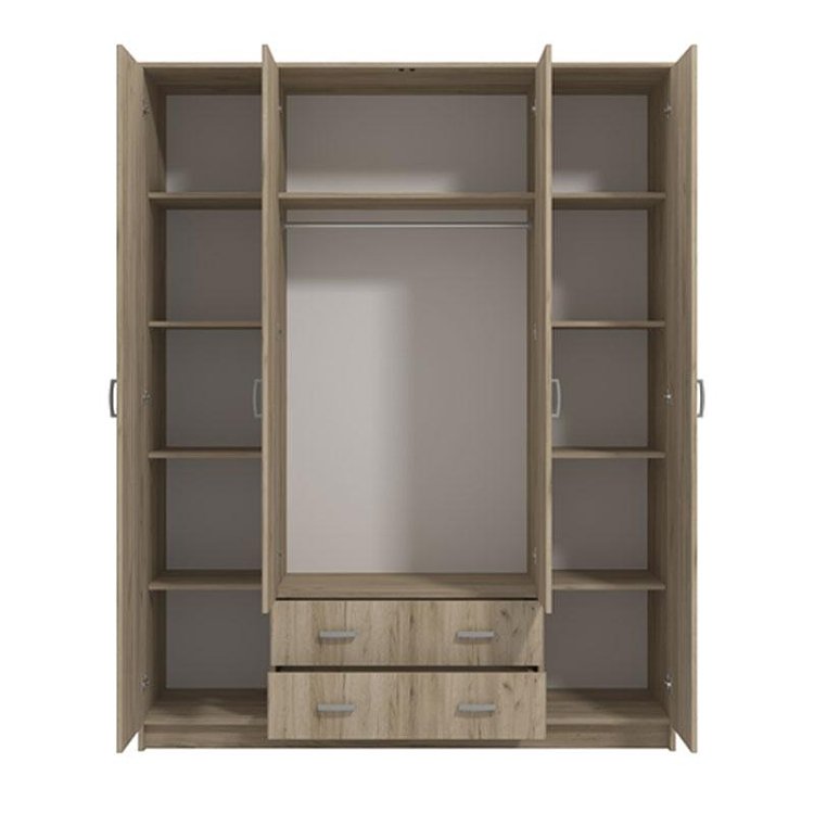 ΝΤΟΥΛΑΠΑ Hana 4Κ2F2O GREY OAK 160x52x205εκ 11008720