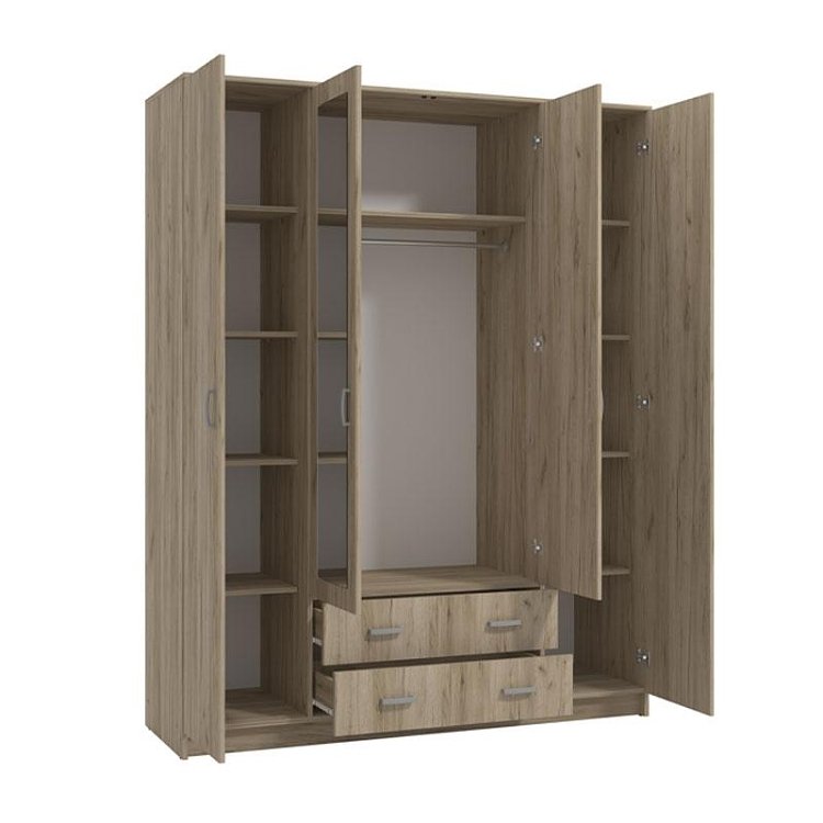 ΝΤΟΥΛΑΠΑ Hana 4Κ2F2O GREY OAK 160x52x205εκ 11008720