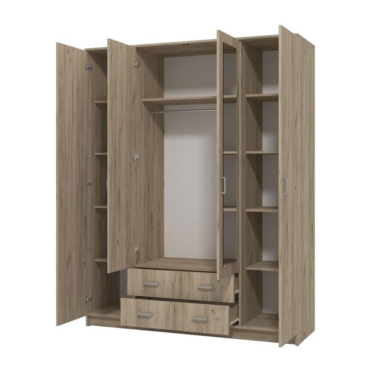 ΝΤΟΥΛΑΠΑ Hana 4Κ2F2O GREY OAK 160x52x205εκ 11008720