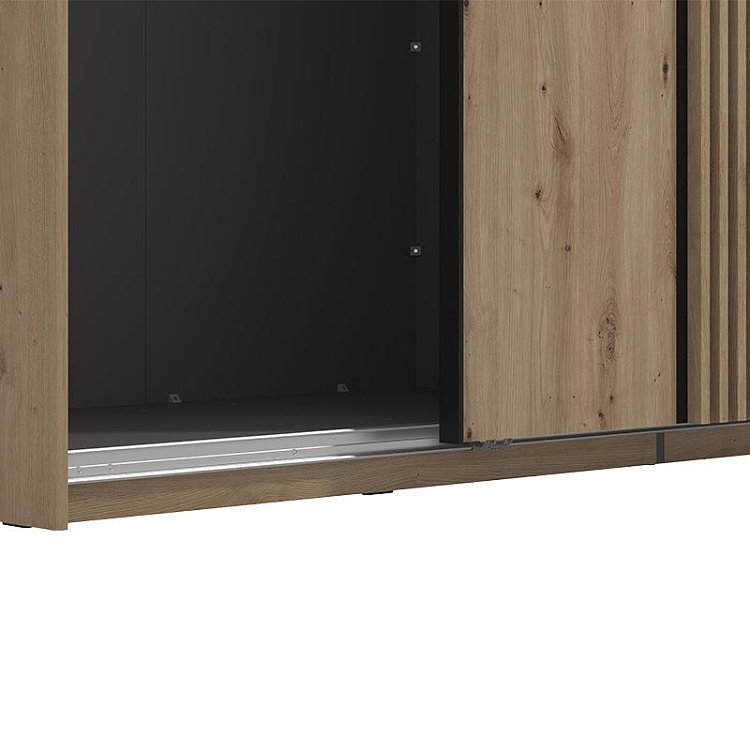 ΝΤΟΥΛΑΠΑ ΜΕ ΚΑΘΡΕΦΤΗ ASCALON 220 OG H217 ARTISAN-ΜΑΥΡΟ ΧΡΩΜΑ 220x61x217εκ 11013062