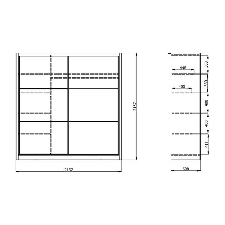 ΝΤΟΥΛΑΠΑ NAVARA ΜΕ ΚΑΘΡΕΦΤΗ 215 OG GREY OAK 213x60x215,5 11008278