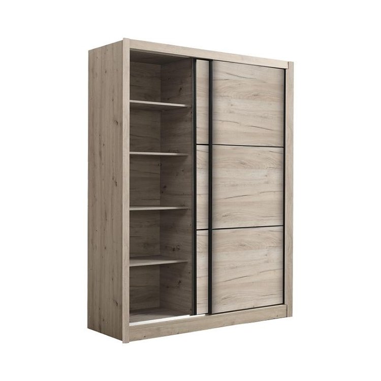 ΝΤΟΥΛΑΠΑ NAVARA 165 GREY OAK 166x60x215,5εκ 11008272