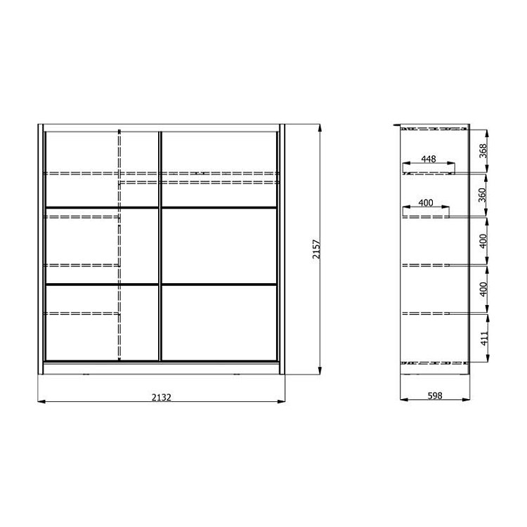ΝΤΟΥΛΑΠΑ NAVARA 215 ΑRTISAN OAK 213x60x215,5εκ 11008277