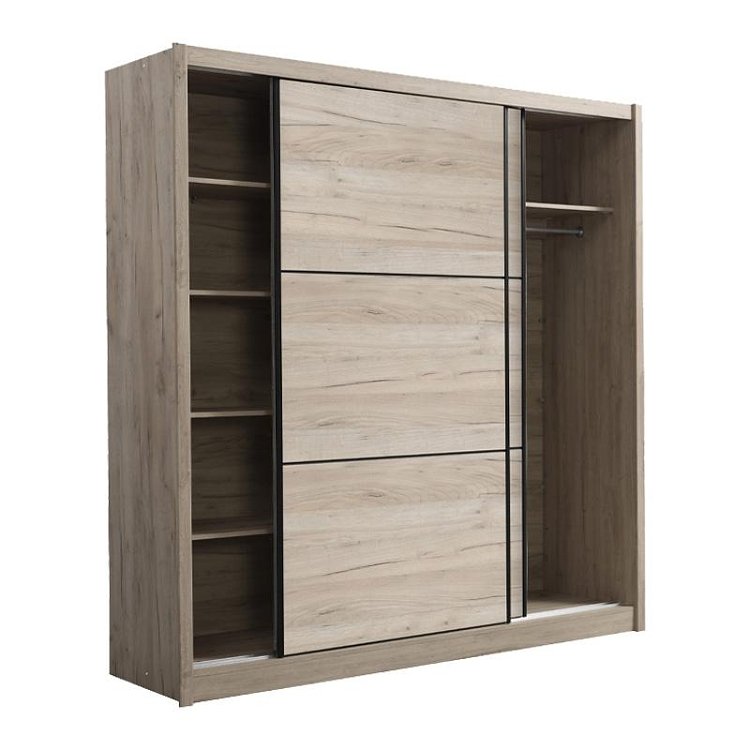 ΝΤΟΥΛΑΠΑ NAVARA 215 GREY OAK 213x60x215,5εκ 11008276