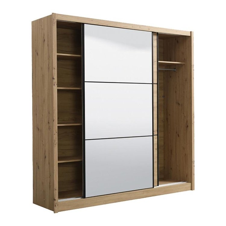 ΝΤΟΥΛΑΠΑ NAVARA ΜΕ ΚΑΘΡΕΦΤΗ 215 OG ARTISAN OAK 213x60x215,5εκ 11008279