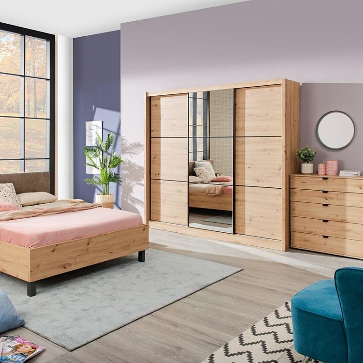 ΝΤΟΥΛΑΠΑ NAVARA ΜΕ ΚΑΘΡΕΦΤΗ 245 OG ARTISAN OAK 242x60x215,5εκ 11008281