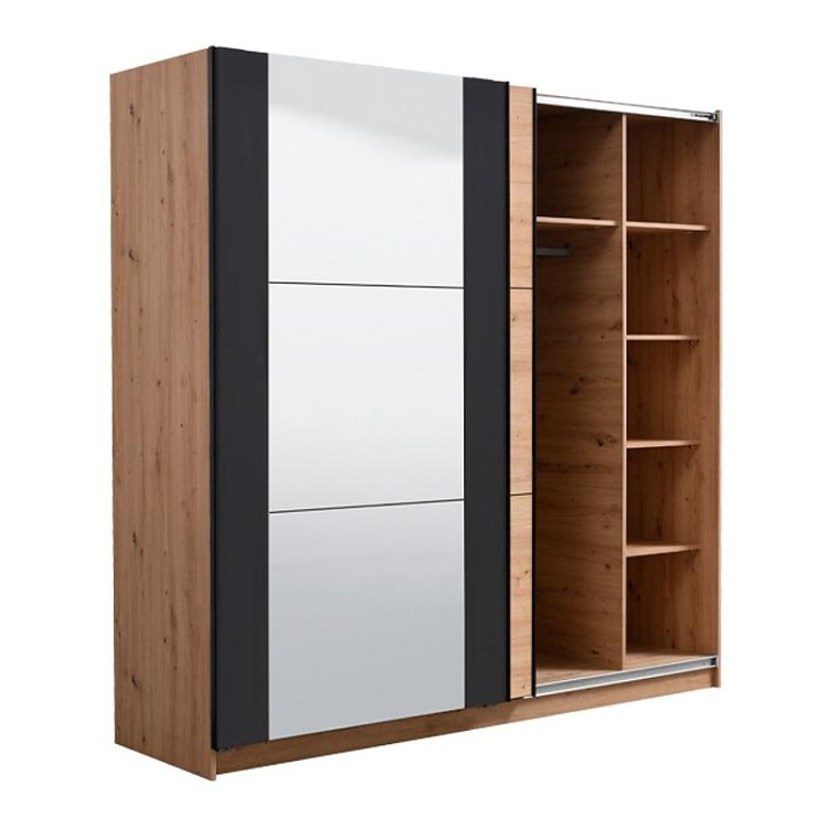 ΝΤΟΥΛΑΠΑ SARDINIA 220 OG ARTISAN OAK / ΜΑΥΡΟ 217x62.5x210εκ 11008292