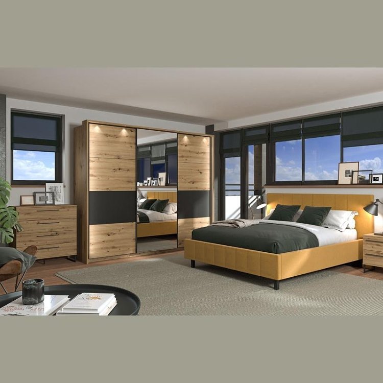 ΝΤΟΥΛΑΠΑ SARDINIA 270 OG ΜΕ ΚΑΘΡΕΦΤΗ ARTISAN OAK / ΜΑΥΡΟ 262.5x65.5x224εκ 11011185