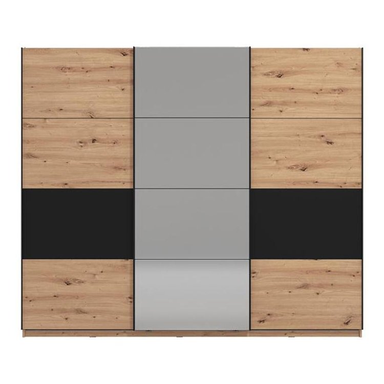 ΝΤΟΥΛΑΠΑ SARDINIA 270 OG ΜΕ ΚΑΘΡΕΦΤΗ ARTISAN OAK / ΜΑΥΡΟ 262.5x65.5x224εκ 11011185