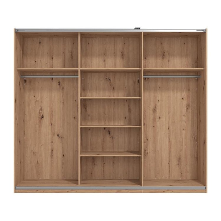 ΝΤΟΥΛΑΠΑ SARDINIA 270 OG ΜΕ ΚΑΘΡΕΦΤΗ ARTISAN OAK / ΜΑΥΡΟ 262.5x65.5x224εκ 11011185