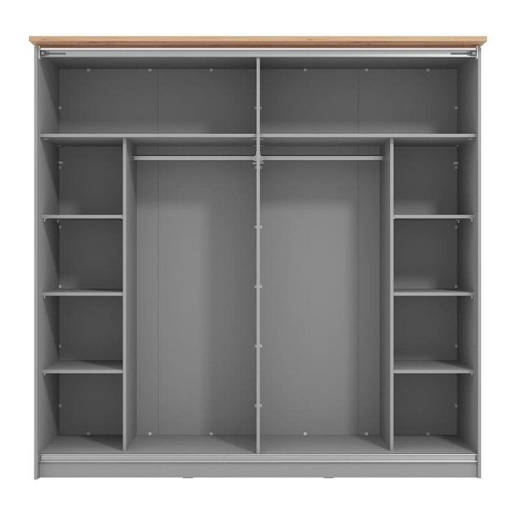ΝΤΟΥΛΑΠΑ VALENCIA 220 ΓΚΡΙ-ARTISAN OAK-ΓΚΡΙ ΜΑΤ 220x62.5x214εκ 11011498