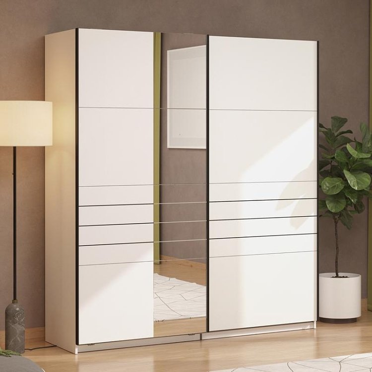 ΝΤΟΥΛΑΠΑ VEYMONT 200 OG h217 ΛΕΥΚΟ ΧΡΩΜΑ 195x61x218εκ 11014559
