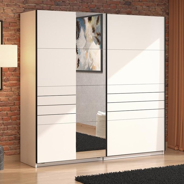 ΝΤΟΥΛΑΠΑ VEYMONT 220 OG h217 ΛΕΥΚΟ ΧΡΩΜΑ 220x61x218εκ 11014157
