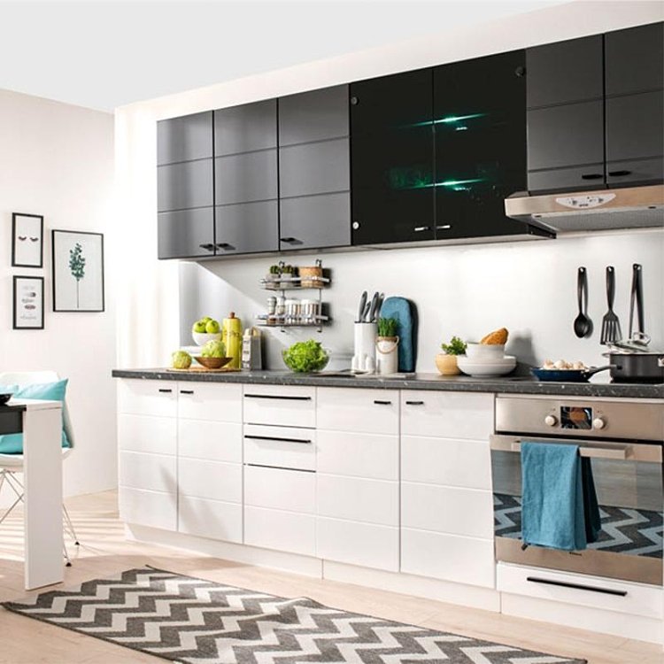 ΝΤΟΥΛΑΠΙ ΚΟΥΖΙΝΑΣ CLAUDIA 60A ΓΚΡΙ CONCRETE-BLACK MATT FOIL 60x30x57εκ 11008685