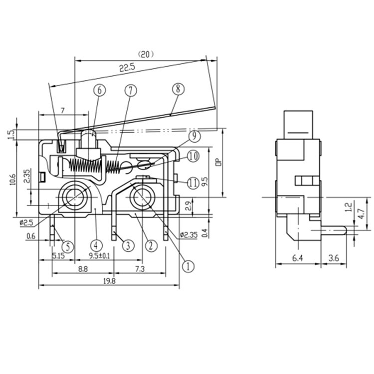 Διακόπτης για Μιξεράκι Φραπέ HB-202A HB-202B