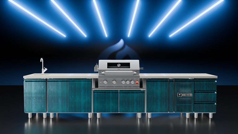 THERMOGATZ TGH-BI-B4-G BBQ Υγραερίου Μαύρο 19.3kW 03.313.417