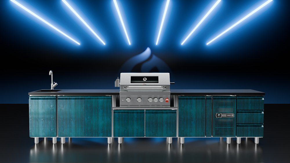 THERMOGATZ TGH-BI-B4-G BBQ Υγραερίου Μαύρο 19.3kW 03.313.417