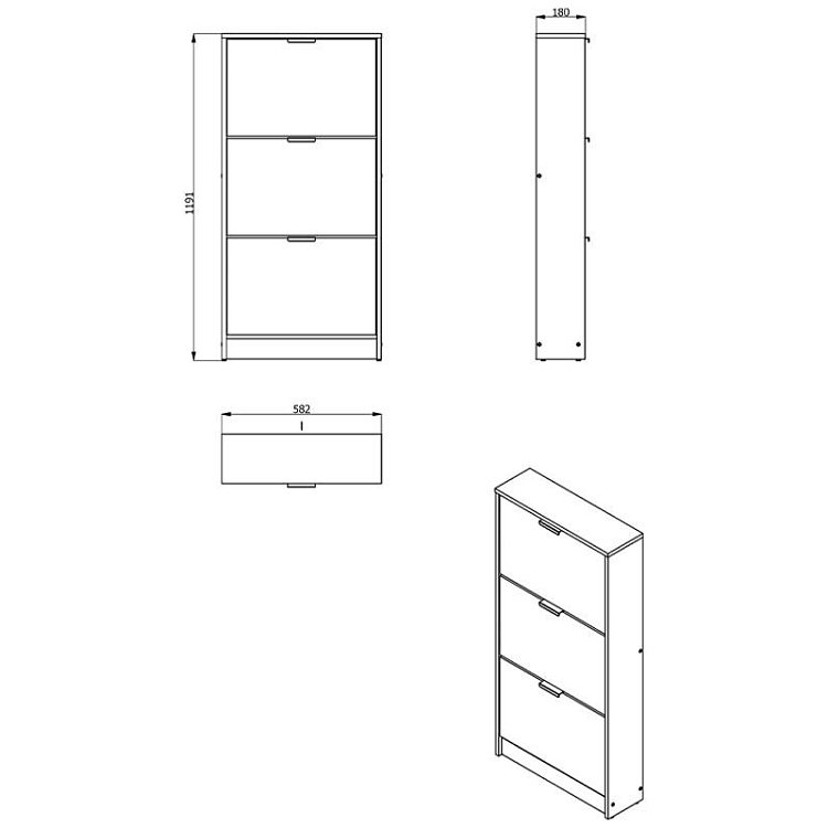 ΠΑΠΟΥΤΣΟΘΗΚΗ Base 14 SONOMA 58x18x156εκ 11008510