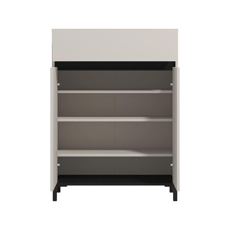 ΠΑΠΟΥΤΣΟΘΗΚΗ FLANNAN 2K1F2V CASHMERE/ΜΑΥΡΟ MATT ΧΡΩΜΑ 80x40x110εκ 11014083