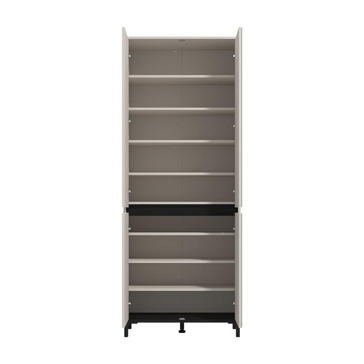 ΠΑΠΟΥΤΣΟΘΗΚΗ FLANNAN 2K4V 2OG CASHMERE/ΜΑΥΡΟ MATT ΧΡΩΜΑ 80x40x205εκ 11014081