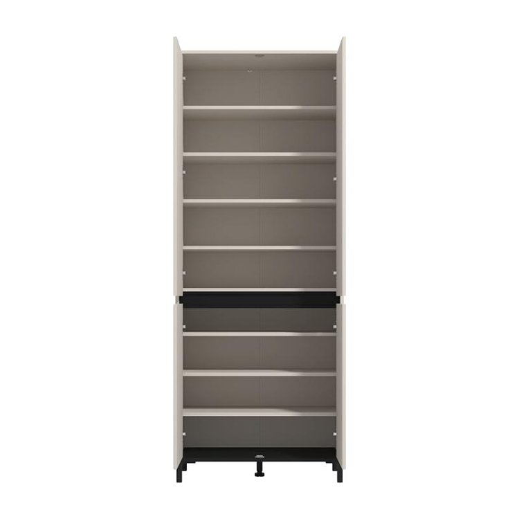 ΠΑΠΟΥΤΣΟΘΗΚΗ FLANNAN 2K4V CASHMERE/ΜΑΥΡΟ MATT ΧΡΩΜΑ 80x40x205εκ 11014278
