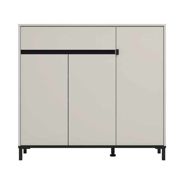 ΠΑΠΟΥΤΣΟΘΗΚΗ FLANNAN 3K1F3V CASHMERE/ΜΑΥΡΟ MATT ΧΡΩΜΑ 120x40x110εκ 11014085