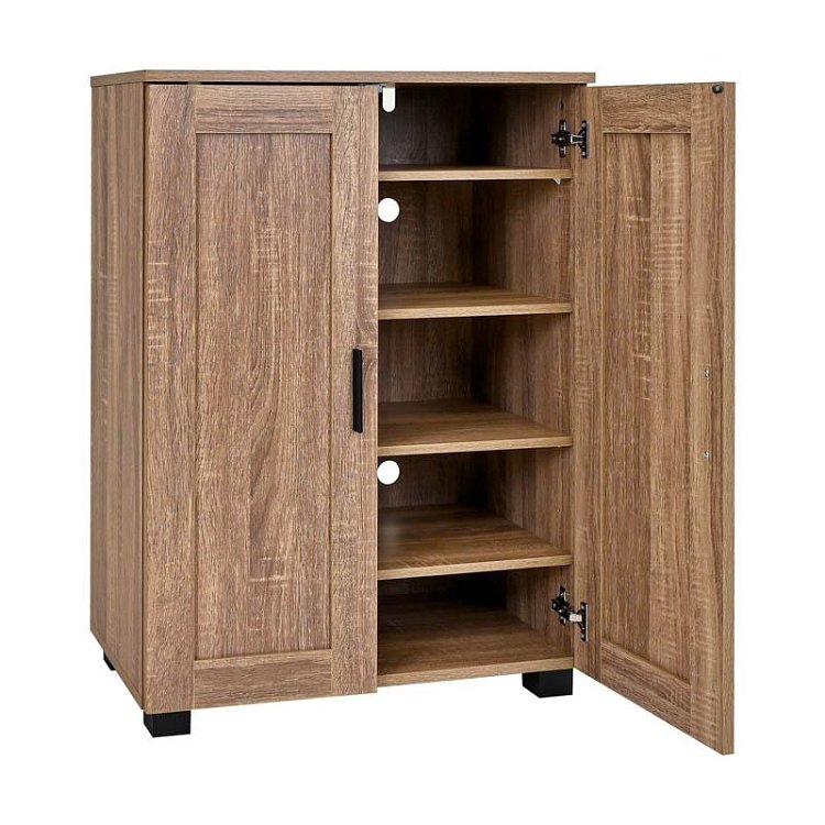 ΠΑΠΟΥΤΣΟΘΗΚΗ Fylliana "Cubo" ΜΕ 4 ΡΑΦΙΑ ΧΡΩΜΑ GREY OAK 60x33x84εκ 271-226-082