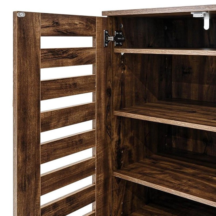ΠΑΠΟΥΤΣΟΘΗΚΗ Fylliana "Vento" ΜΕ 4 ΡΑΦΙΑ ΧΡΩΜΑ BROWN OAK 60x33x87εκ 271-226-081