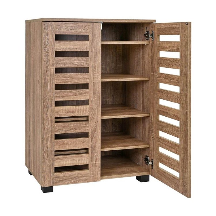 ΠΑΠΟΥΤΣΟΘΗΚΗ Fylliana "Vento" ΜΕ 4 ΡΑΦΙΑ ΧΡΩΜΑ GREY OAK 60x33x87εκ 271-226-079