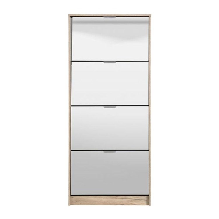 ΠΑΠΟΥΤΣΟΘΗΚΗ Hugo 24 Grey Oak ΜΕ ΚΑΘΡΕΦΤΗ 67x28x155εκ 11008541