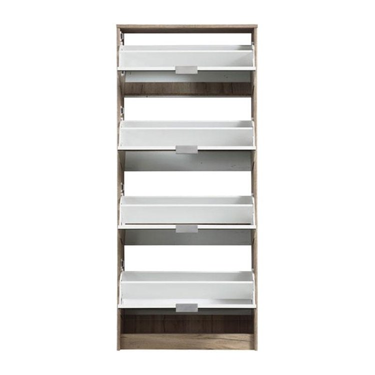 ΠΑΠΟΥΤΣΟΘΗΚΗ Hugo 24 Grey Oak ΜΕ ΚΑΘΡΕΦΤΗ 67x28x155εκ 11008541