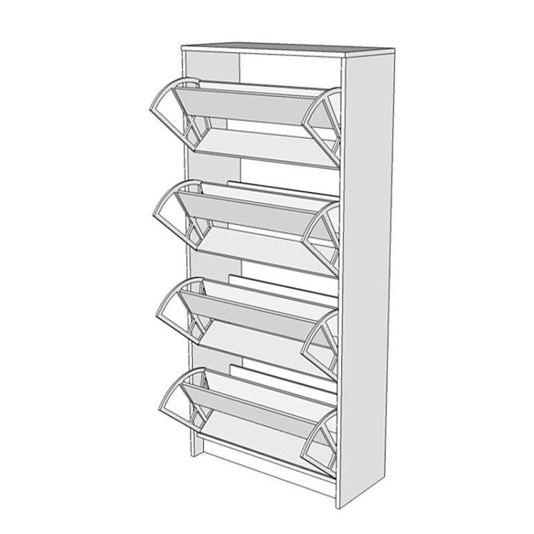 ΠΑΠΟΥΤΣΟΘΗΚΗ Hugo 24 Grey Oak ΜΕ ΚΑΘΡΕΦΤΗ 67x28x155εκ 11008541