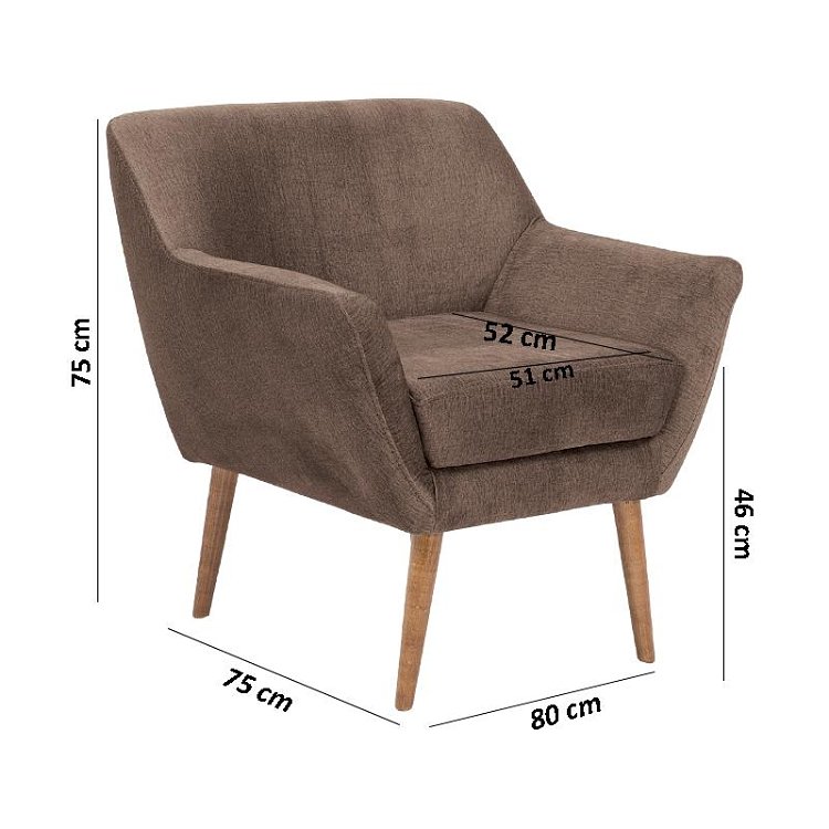 ΠΟΛΥΘΡΟΝΑ Fylliana Carla ΚΑΦΕ ΧΡΩΜΑ 80x75x85εκ 831-121-761