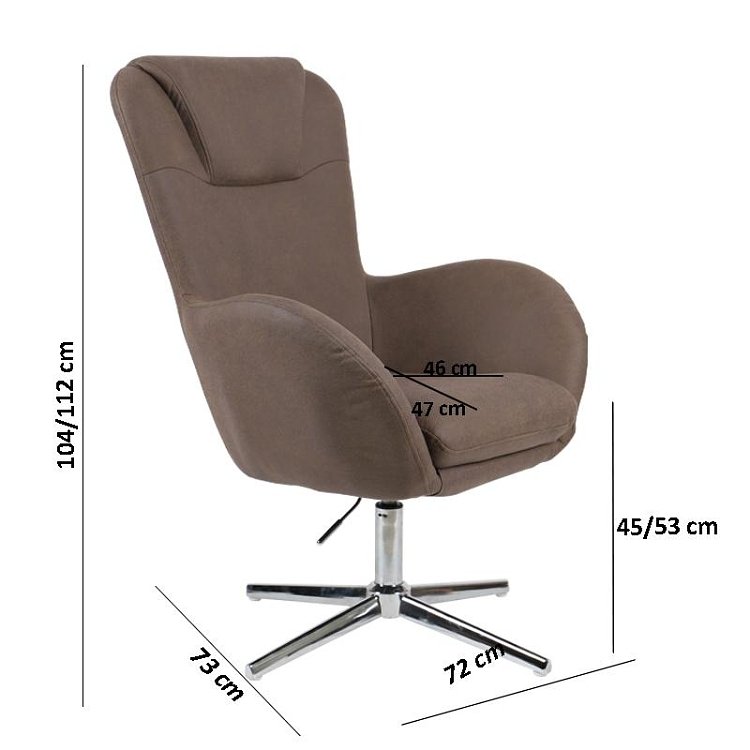 ΠΟΛΥΘΡΟΝΑ Fylliana ΜΕ ΥΦΑΣΜΑ ΜΥ-9251 ΚΑΦΕ ΧΡΩΜΑ 72x73x100/104εκ 429-91-005
