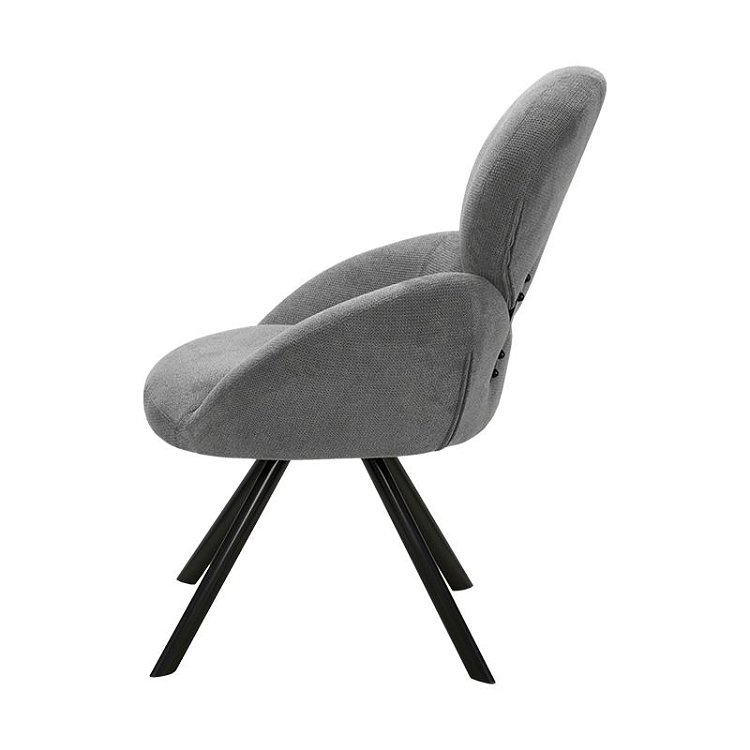 ΠΟΛΥΘΡΟΝΑ Fylliana Melany ΓΚΡΙ ΧΡΩΜΑ 70x76x89εκ 639-124-003