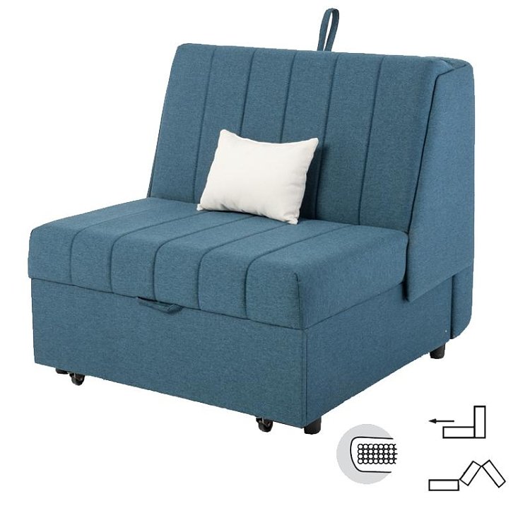 ΠΟΛΥΘΡΟΝΑ Fylliana New Montana ΜΠΛΕ-ΛΕΥΚΟ BOMBAY 95x100x92εκ 839-82-577