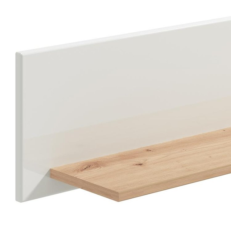 ΡΑΦΙ ΤΟΙΧΟΥ BRETAGNA ZP ARTISAN OAK-ΛΕΥΚΟ HIGH GLOSS FOIL 150x19,5x25εκ a.p.r 11012057