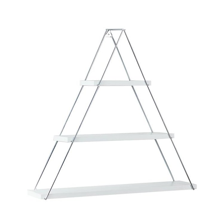 ΡΑΦΙ ΤΟΙΧΟΥ Fylliana "Elmira" Triangle ΛΕΥΚΟ 74x13x61εκ 891-221-019